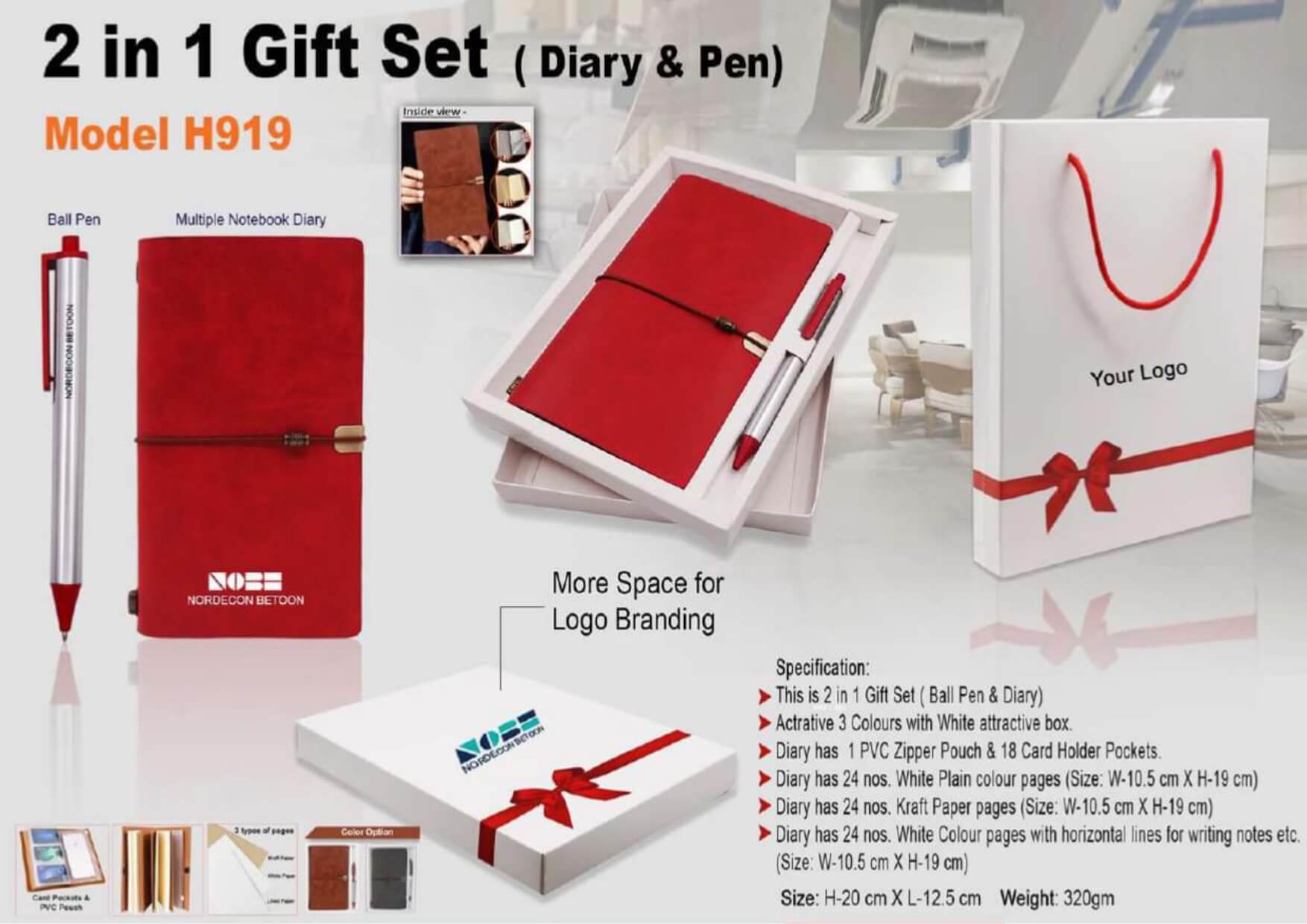 Diary and Pen 2 in 1 Gift Set 919