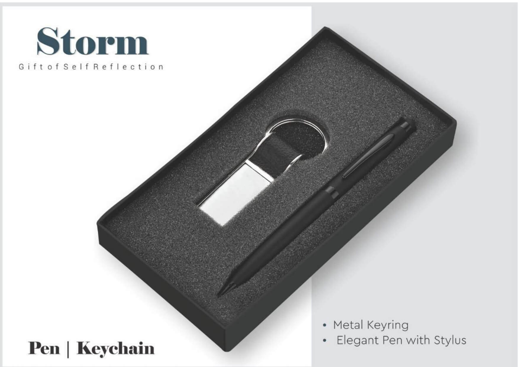 Pen and Keychain Set Storm