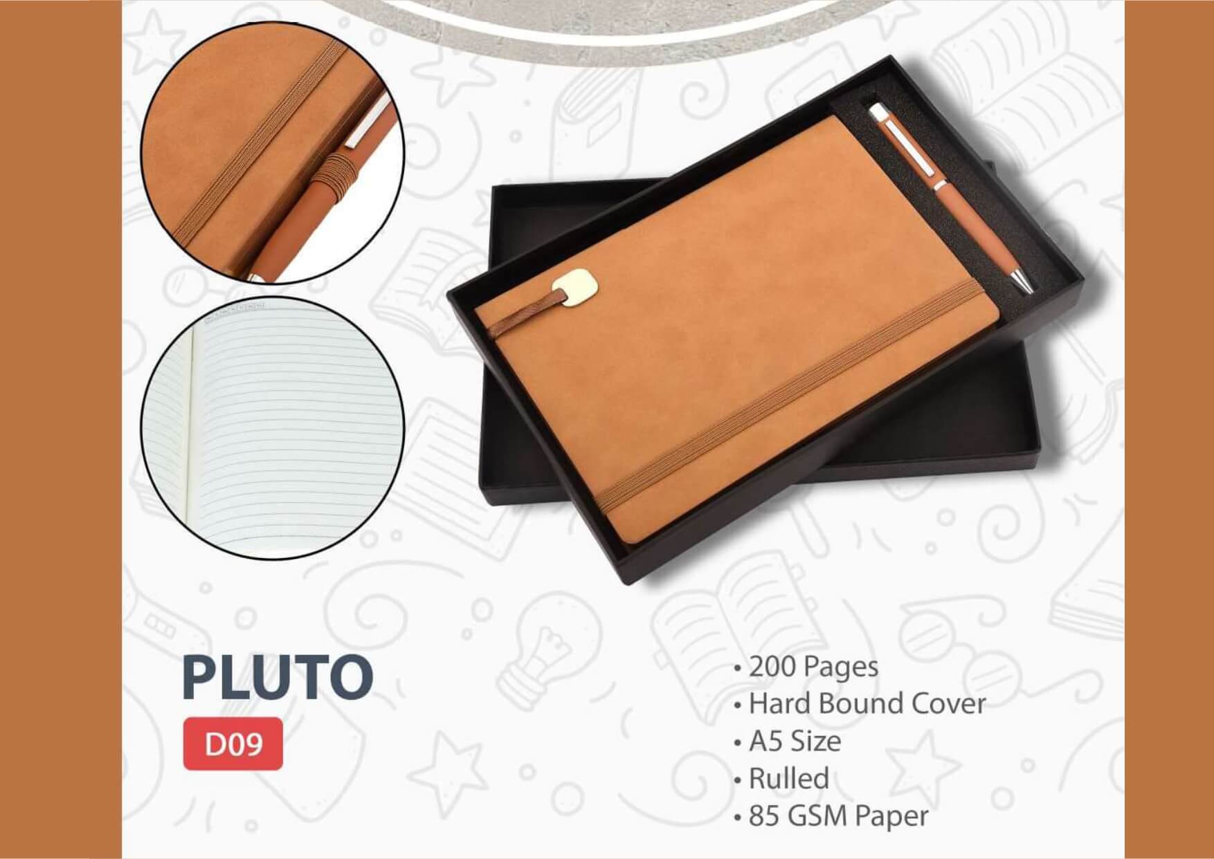 Brown Diary Pen Pluto