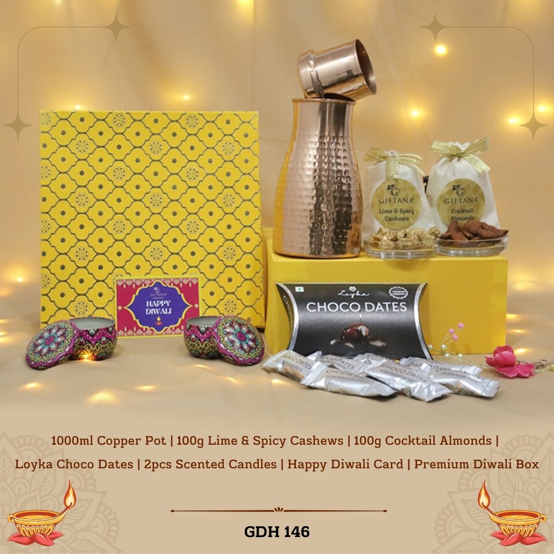 Diwali Copper Bottle Set - GDH 146 Diwali Copper Bottle Set - GDH 146