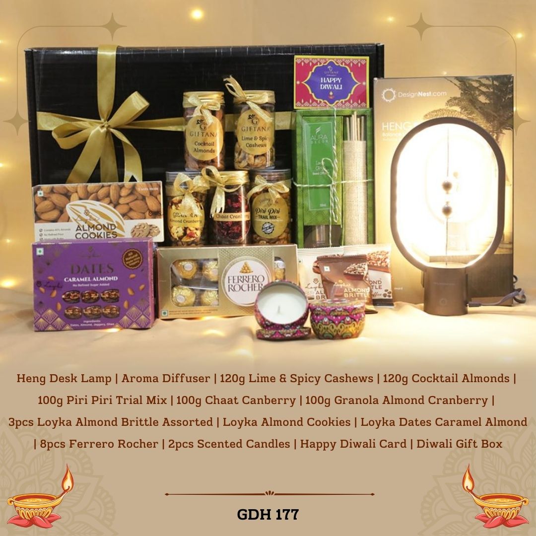 Heng Desk Lamp & Gourmet Diwali Gift Box - GDH 177 Heng Desk Lamp & Gourmet Diwali Gift Box - GDH 177