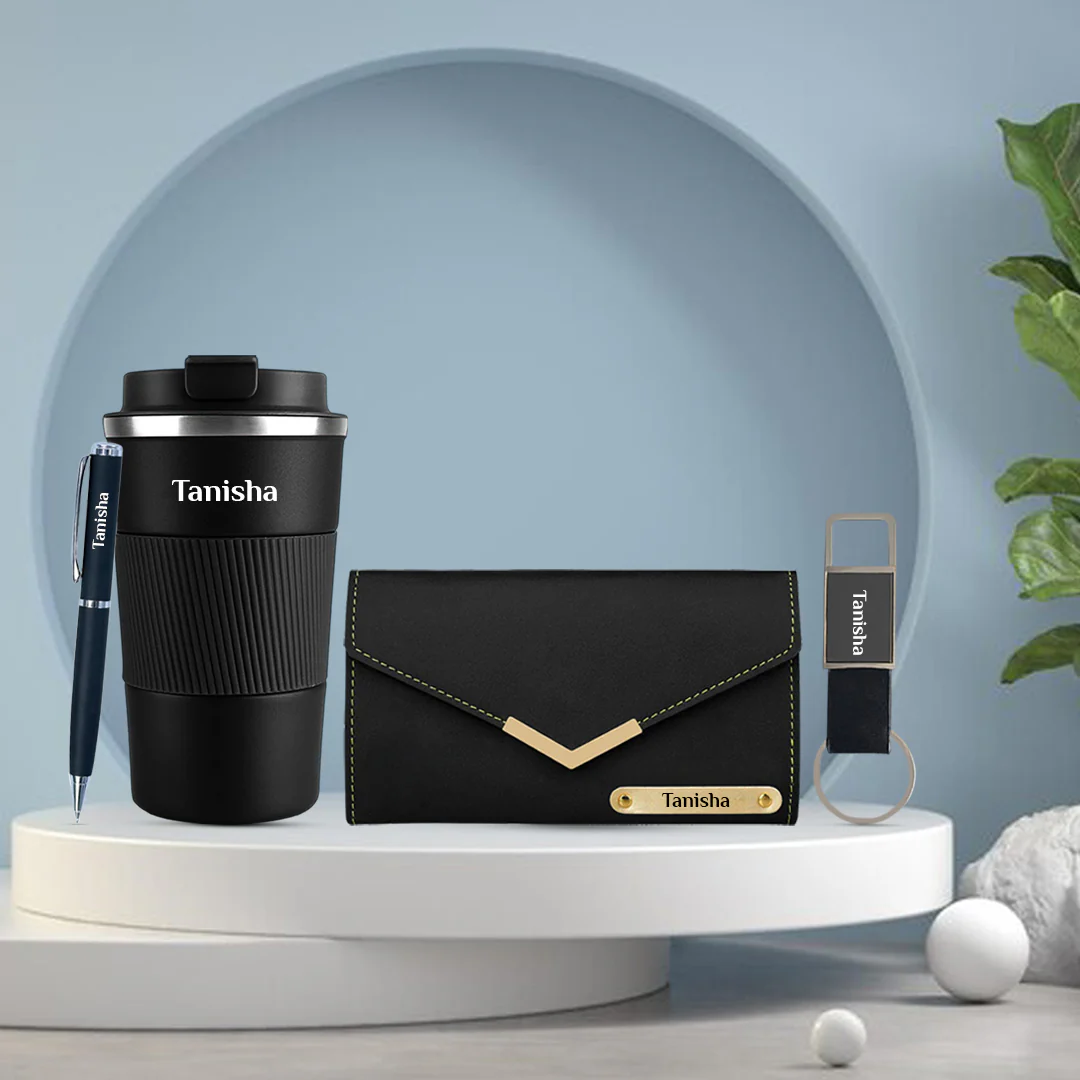 Customized Gift Set for Her – Tumbler, Wallet, Pen & Keychain Customized Gift Set for Her – Tumbler, Wallet, Pen & Keychain