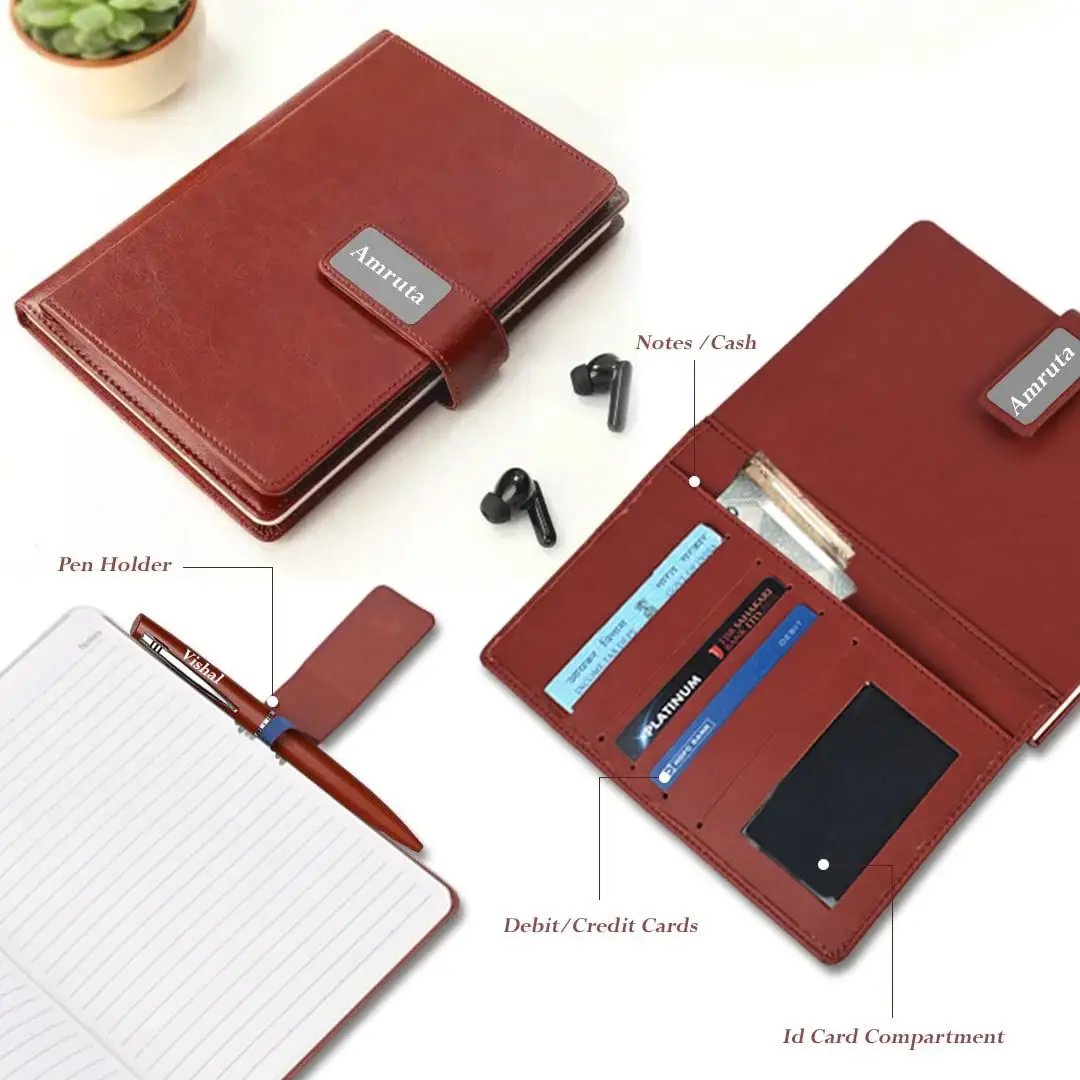 1744783013_Customized_Leather_Diary_and_Metallic_Pen_for_Gifting_-_Brown_04