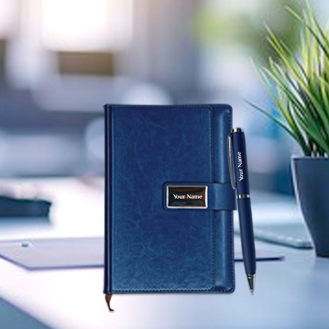 1744783015_Giftana_Personalized_Leather_Diary_with_Metallic_Pen_and_Magnetic_Lock_-_Blue