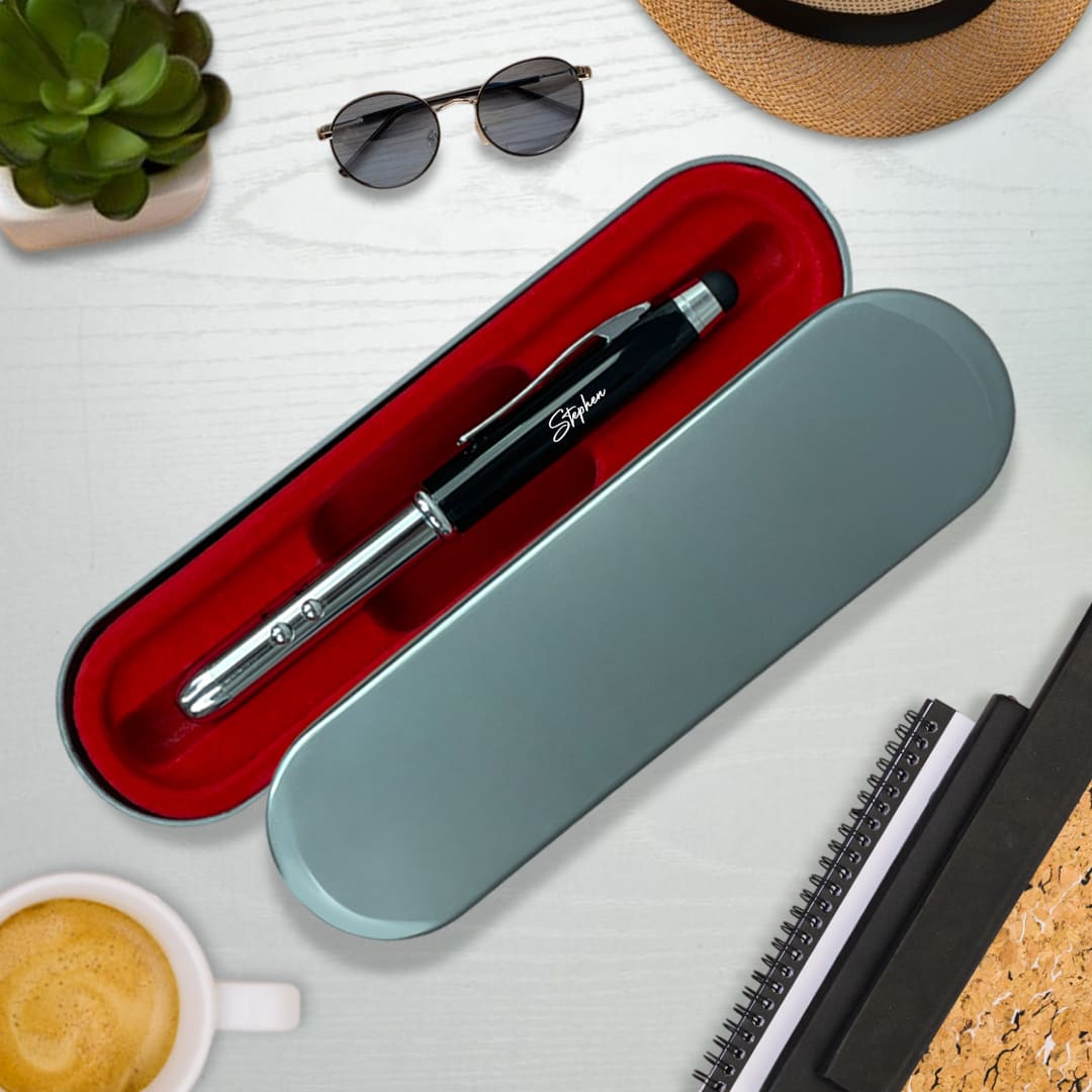 Premium Corporate Gift - 4-in-1 Personalized Laser Pointer Pen