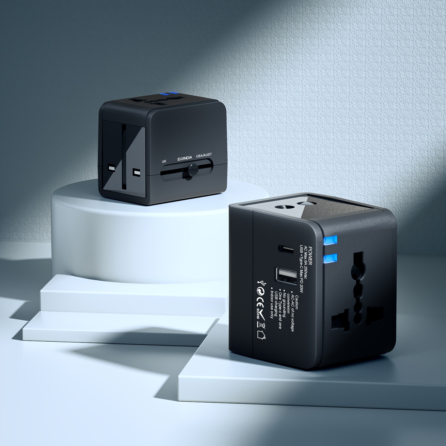 Corporate Gift-Travel Adapter with Dual USB Ports Corporate Gift-Travel Adapter with Dual USB Ports