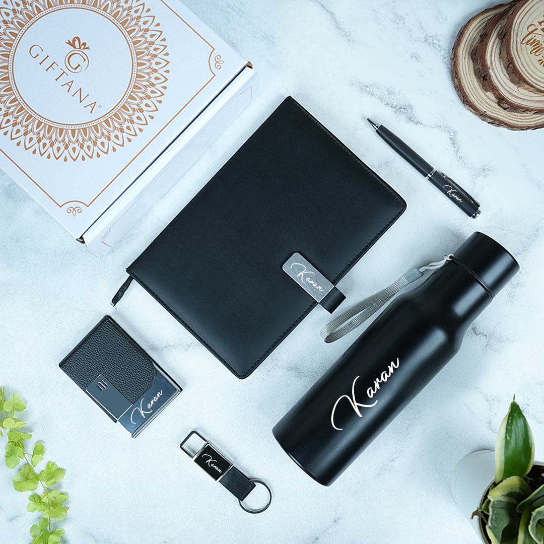 Customized Diary, Water Bottle, Keychain, Pen with Card holder