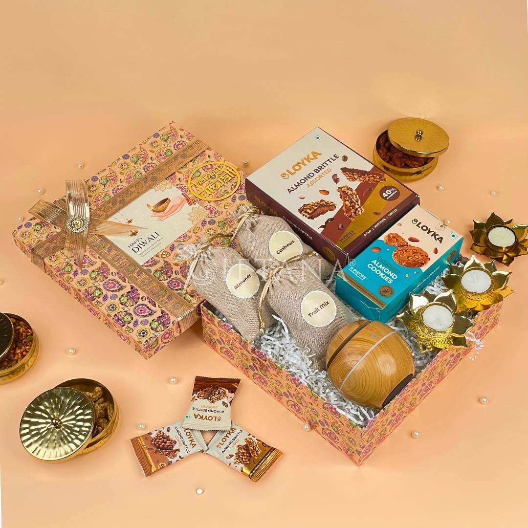 Premium Electronics & Gourmet Diwali Gifts - Wooden Humidifier Set