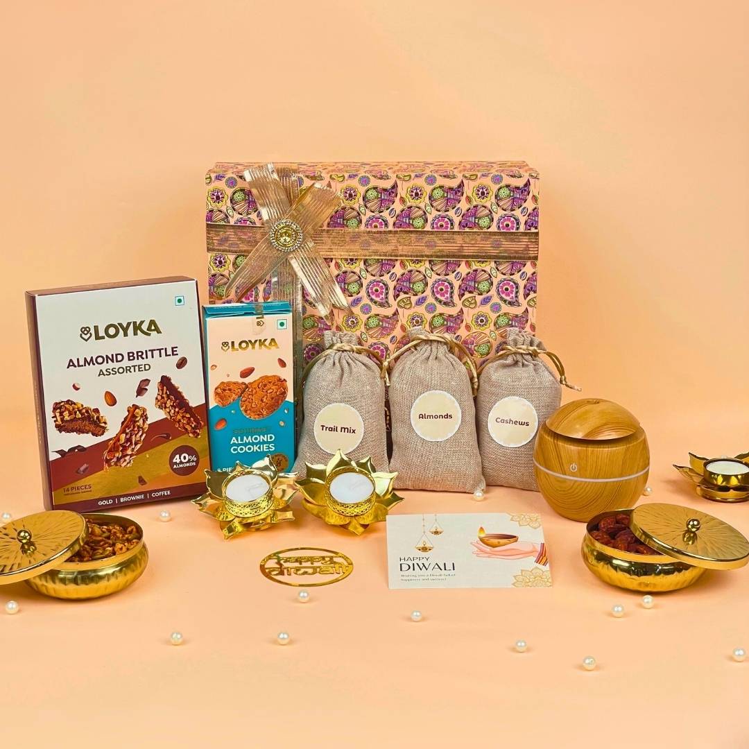 Premium Electronics & Gourmet Diwali Gifts - Wooden Humidifier Set