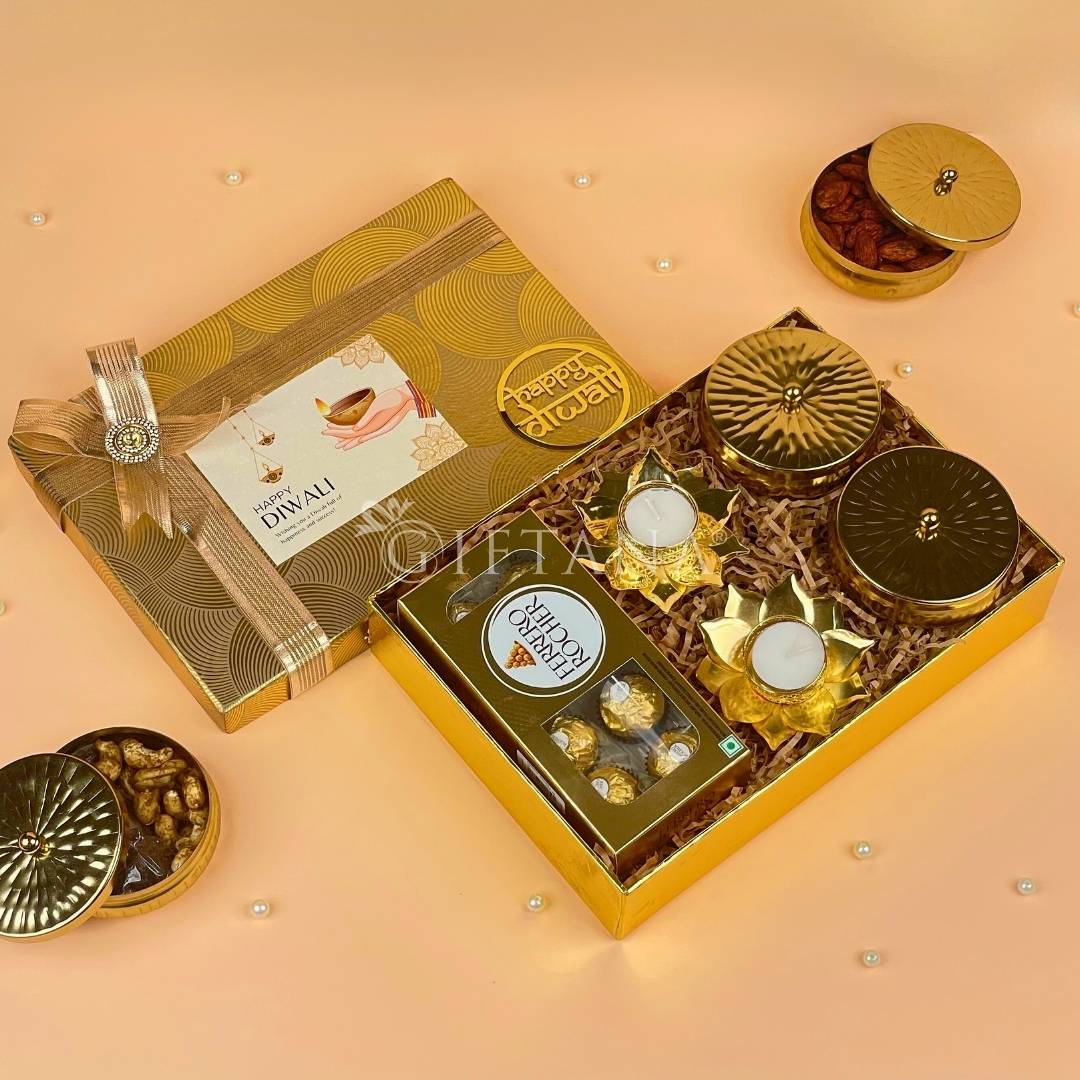 Premium Diwali Hamper for Clients - Ferrero & Dry Fruits