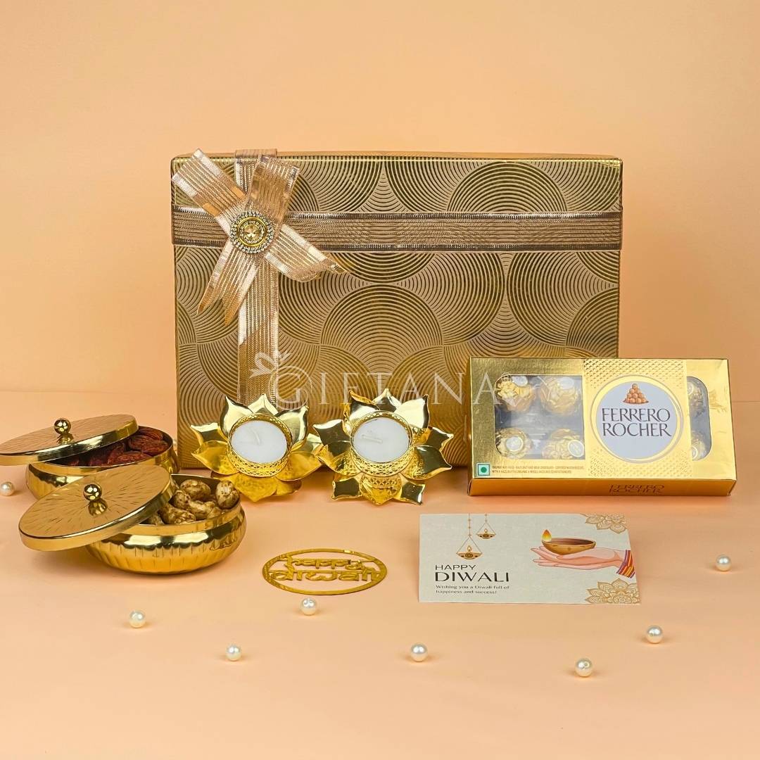 Premium Diwali Hamper for Clients - Ferrero & Dry Fruits