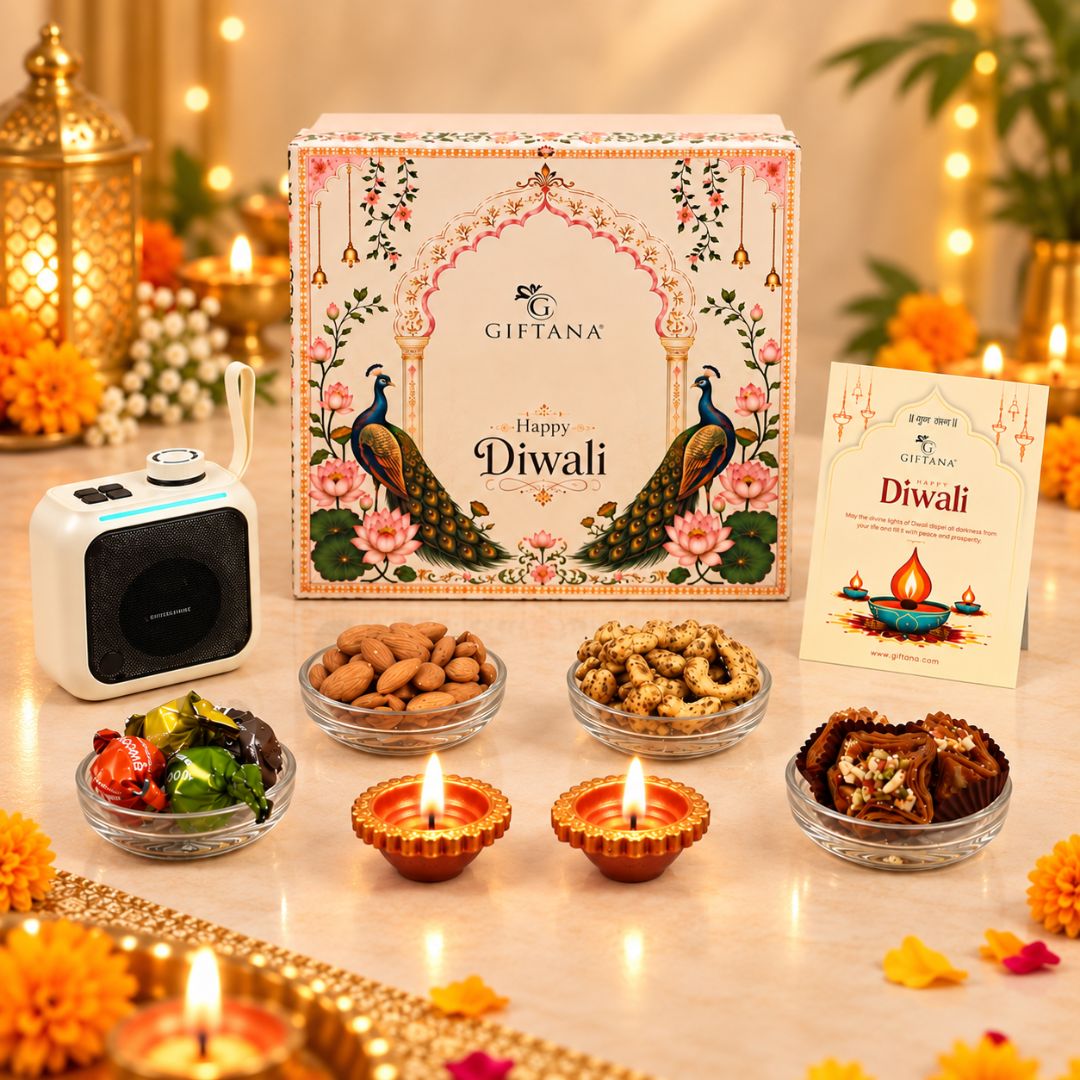 Diwali Gift Hampers Online - Flavored Cashews, Almonds, Chocolates