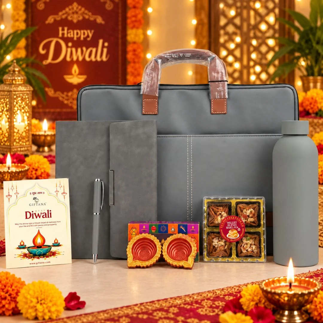 1790176204_Diwali-Business-Gifts-–-Grey-Laptop-Bag-Set-with-Planner-Bottle-Baklava-Diyas3